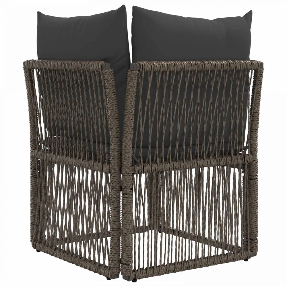 Kampinė sofa Pilka poliratanas
