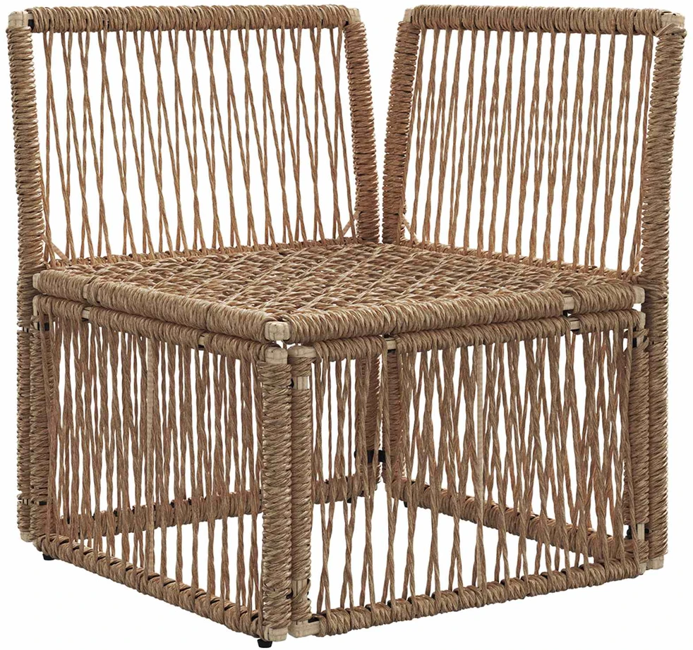 Kampinė sofa Smėlio poliratanas
