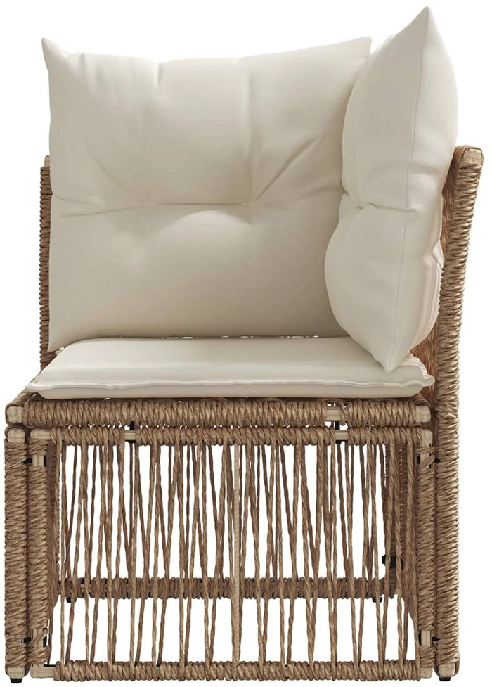 Kampinė sofa Smėlio poliratanas