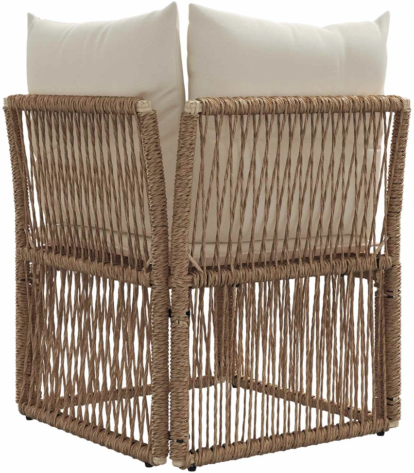 Kampinė sofa Smėlio poliratanas