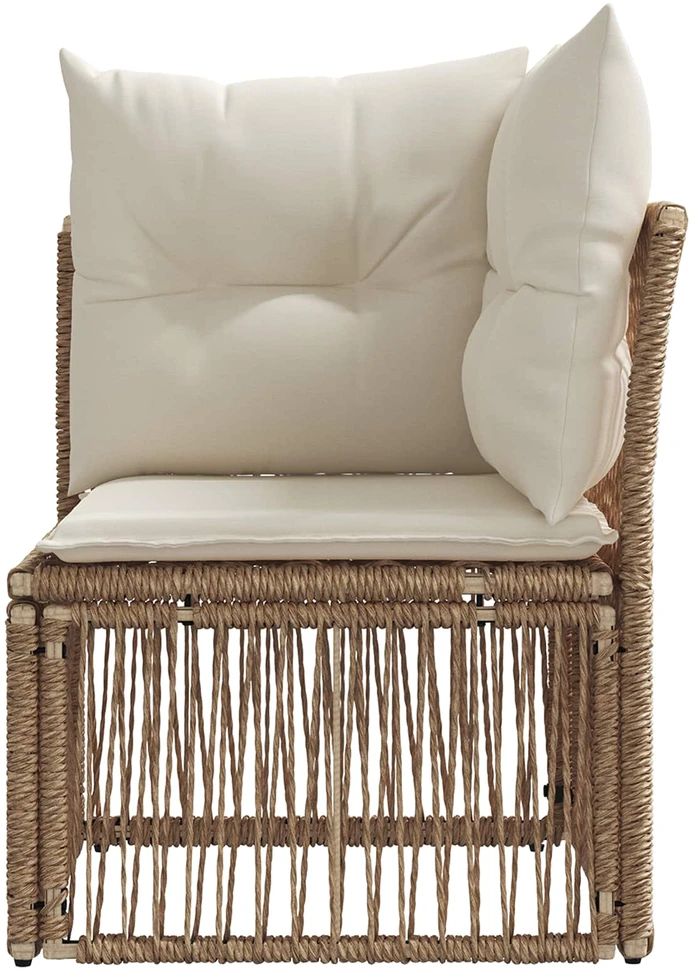 Kampinė sofa Smėlio poliratanas
