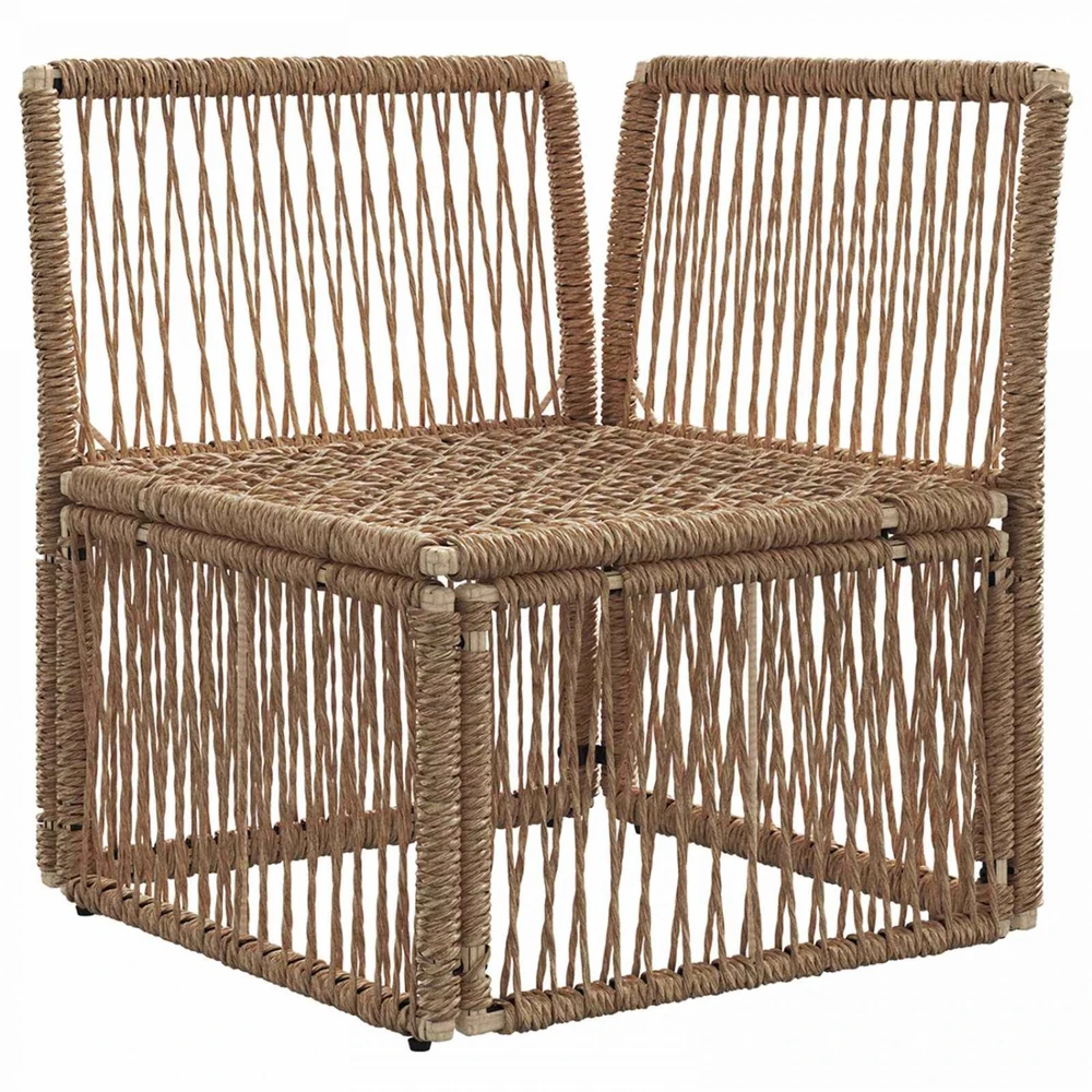 Kampinė sofa Smėlio poliratanas