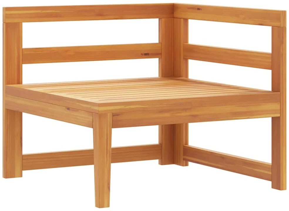 Kampinė sofa su kreminėmis pagalvėlėmis, akacijos masyvas