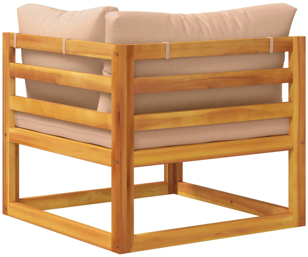 Kampinė sofa su pagalvėlėmis Natūrali