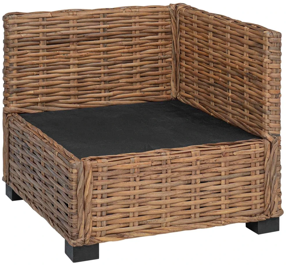Kampinė Sofa su Pagalvėmis GENDT Natūralus pintas Natūrali