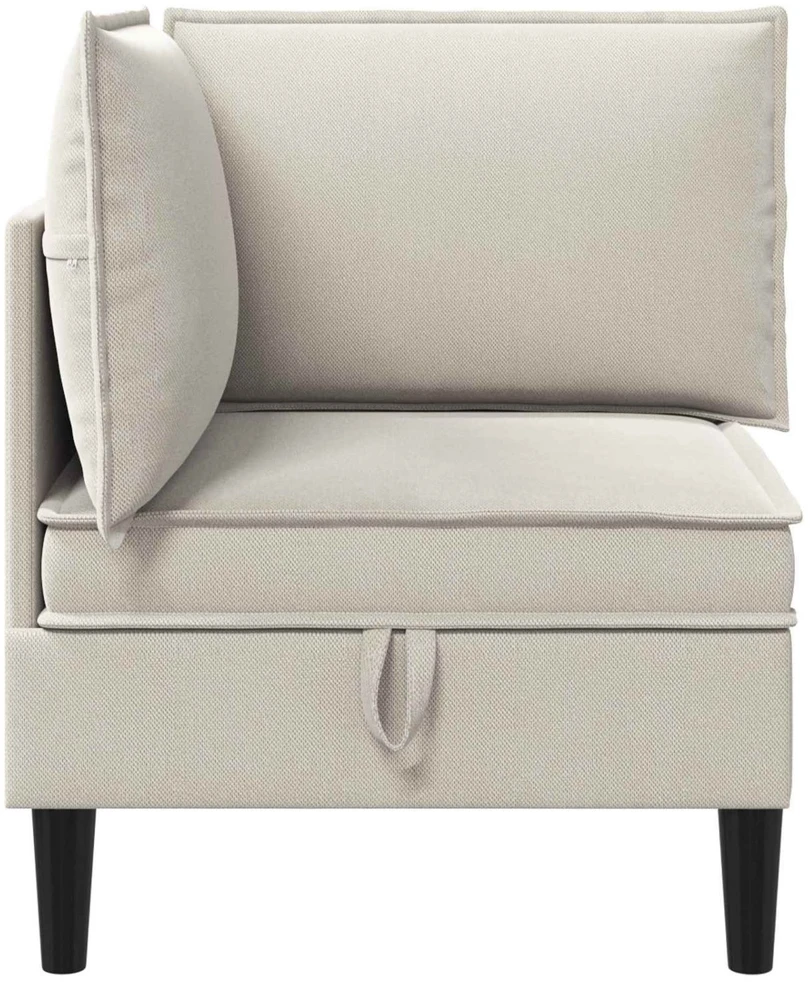 Kampinė Sofa su Saugykla Avižinė Aksomas