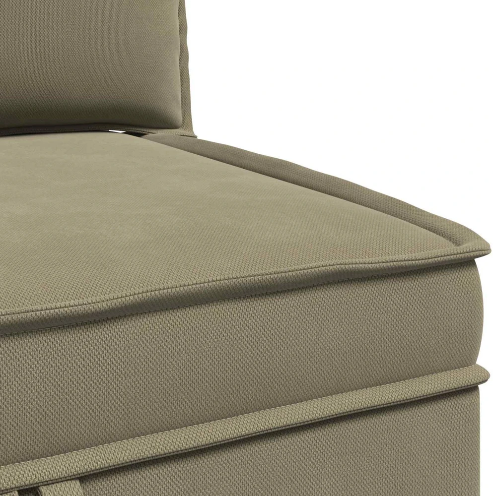 Kampinė Sofa su Saugykla Chaki Aksomas