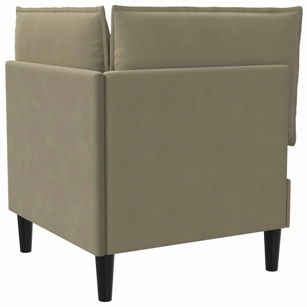 Kampinė Sofa su Saugykla Chaki Aksomas