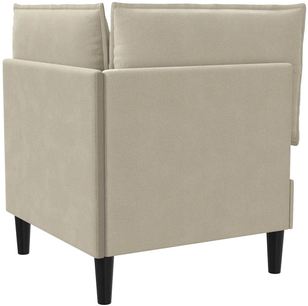 Kampinė Sofa su Saugykla Smėlio Aksomas