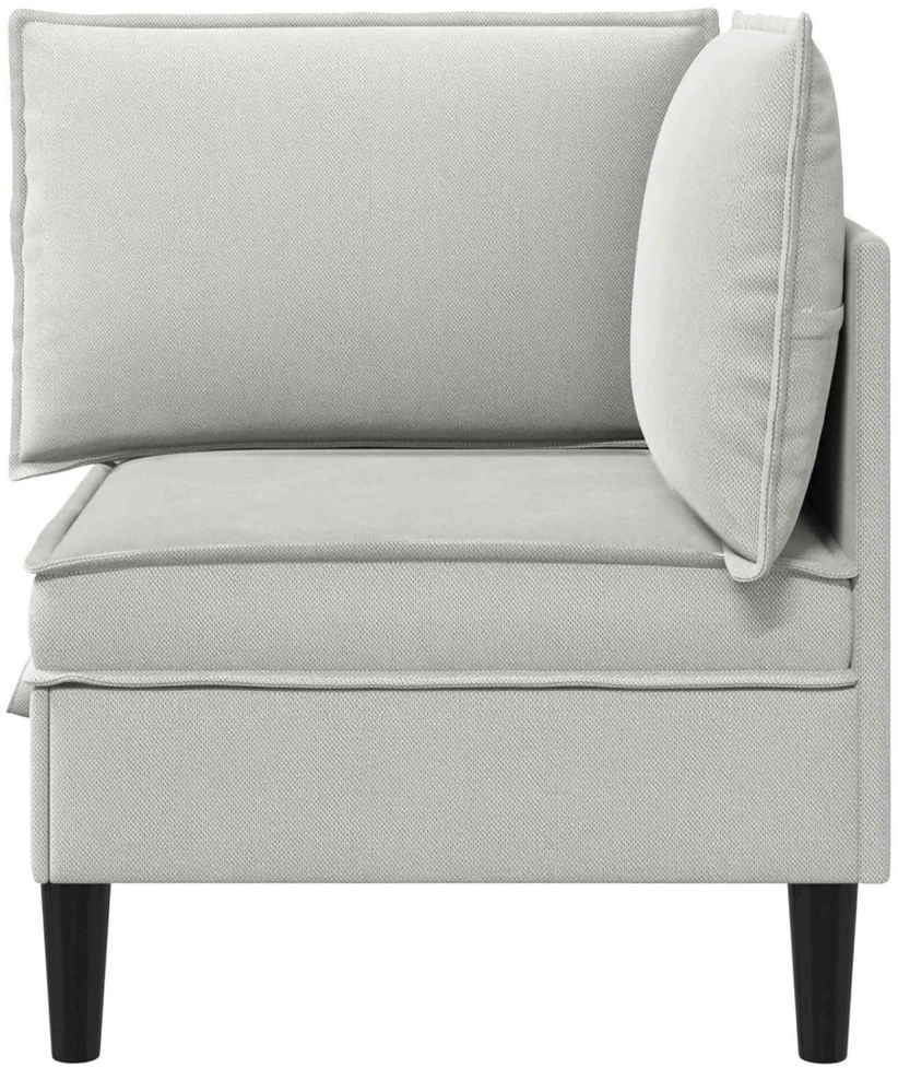 Kampinė Sofa su Saugykla Šviesiai pilka Aksomas