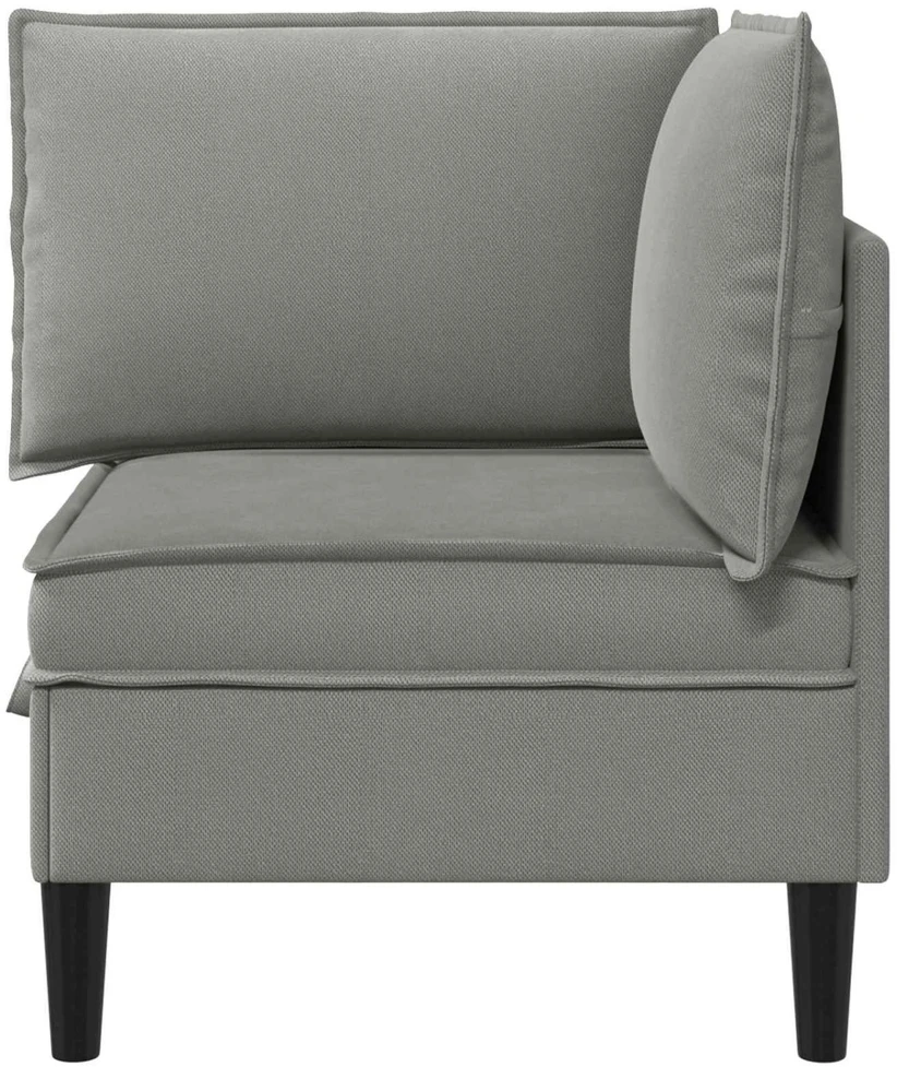 Kampinė Sofa su Saugykla Tamsiai pilka Aksomas