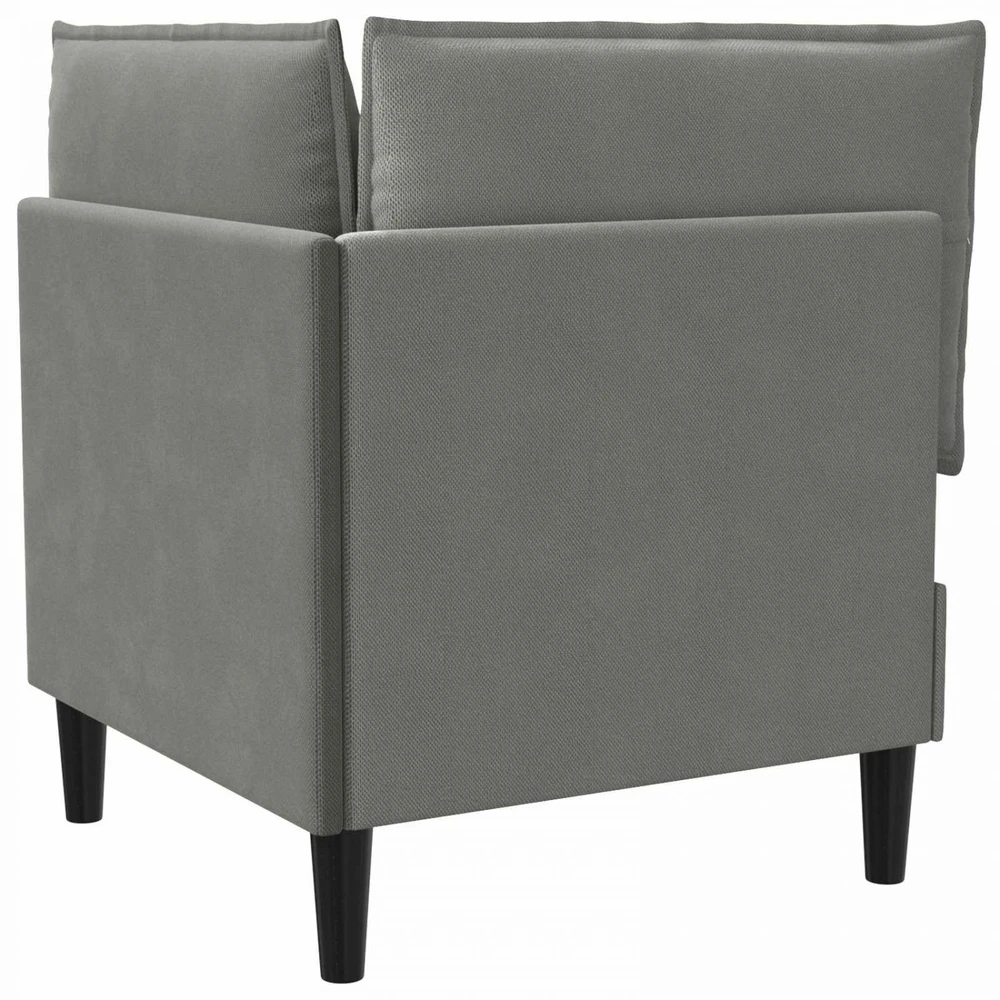 Kampinė Sofa su Saugykla Tamsiai pilka Aksomas