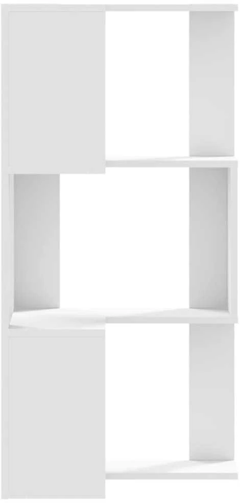 Kampinė spinta, 3 aukštų, baltos, 50x50x102cm, mediena