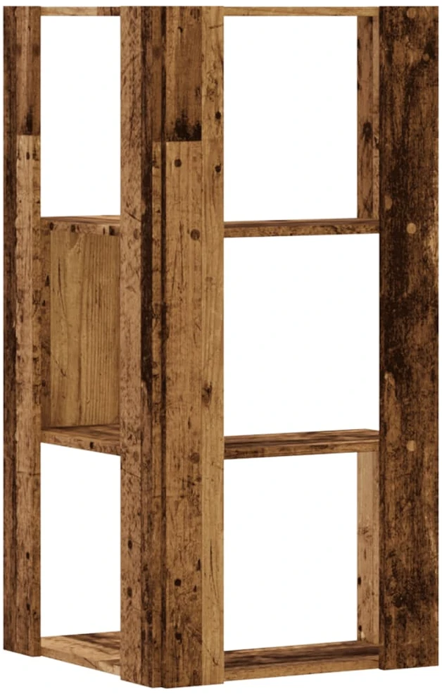 Kampinė spinta, 3 aukštų, medienos, 50x50x102cm, mediena