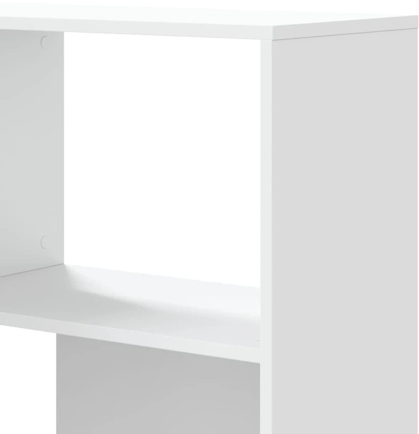 Kampinė spinta, 4 aukštų, baltos, 85x85x140cm, mediena