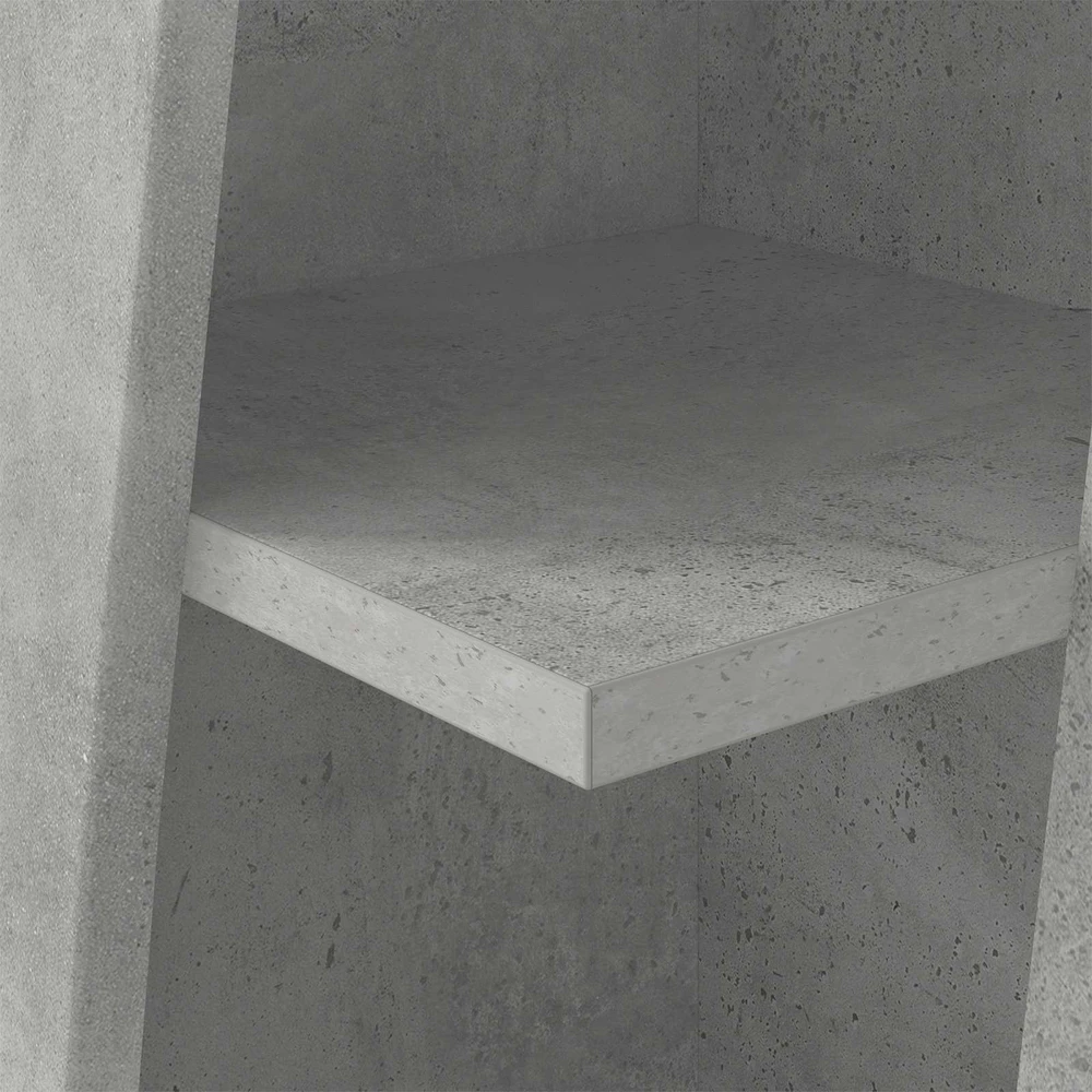 Kampinė spintelė 27,5x27x102cm Apdirbta mediena Betono pilka