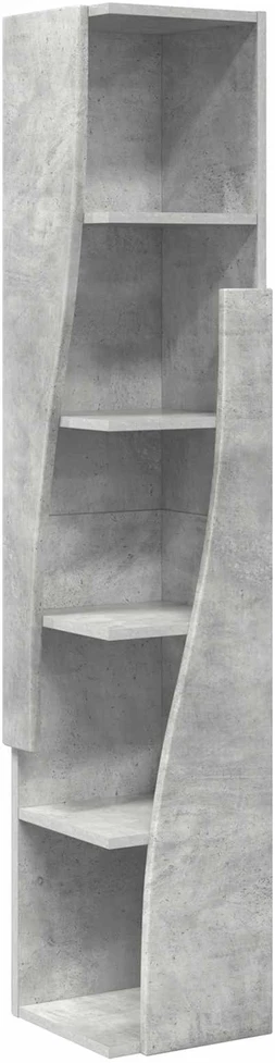 Kampinė spintelė 27,5x27x140cm Apdirbta mediena Betono pilka