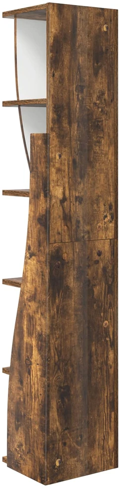 Kampinė spintelė 27,5x27x140cm Apdirbta mediena Rūkyta ąžuolas