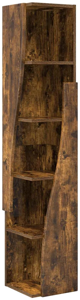 Kampinė spintelė 27,5x27x140cm Apdirbta mediena Rūkyta ąžuolas