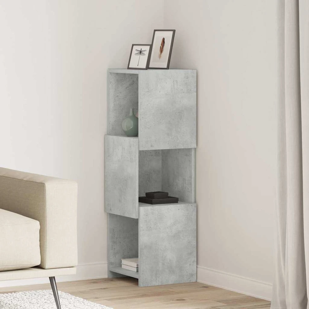 Kampinė spintelė 30,5x30x95cm Apdirbta mediena Betono pilka