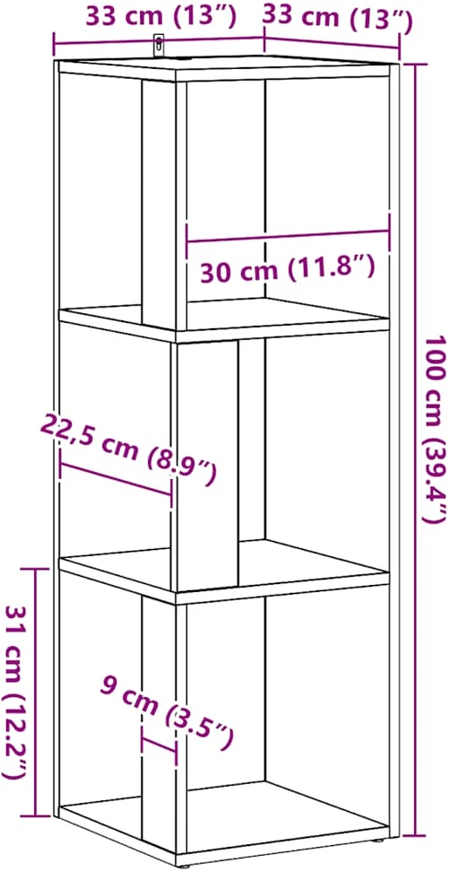 Corner Cabinet 33 x 33 x 100 cm Engineered wood Artisano ąžuolo