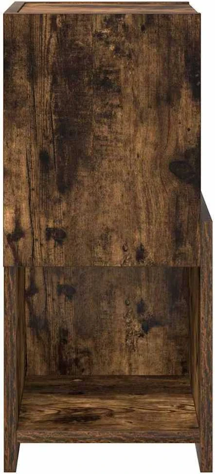 Kampinė spintelė 25,5x25x55cm Apdirbta mediena Rūkyta ąžuolas