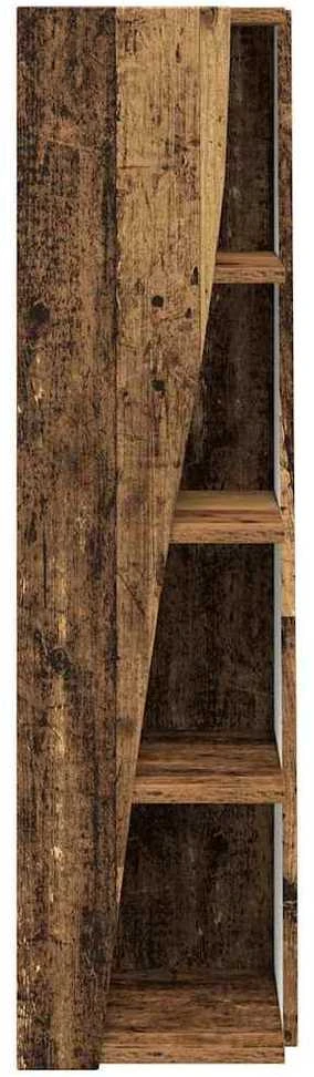 Kampinė spintelė 27,5x27x102cm Apdirbta mediena Rūkyta ąžuolas