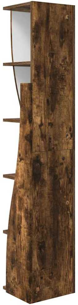 Kampinė spintelė 27,5x27x140cm Apdirbta mediena Rūkyta ąžuolas