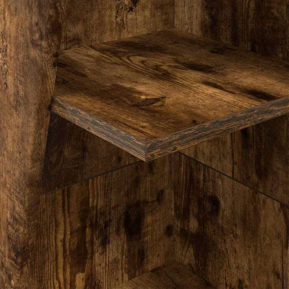 Kampinė spintelė 27,5x27x140cm Apdirbta mediena Rūkyta ąžuolas