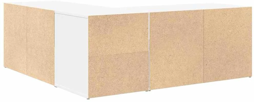 Kampinė spintelė, baltos spalvos, 200x40x45cm, mediena