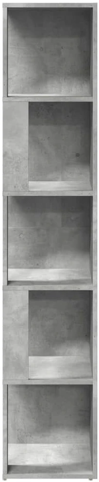 Kampinė spintelė, betono, 33x33x164,5cm, apdirbta mediena
