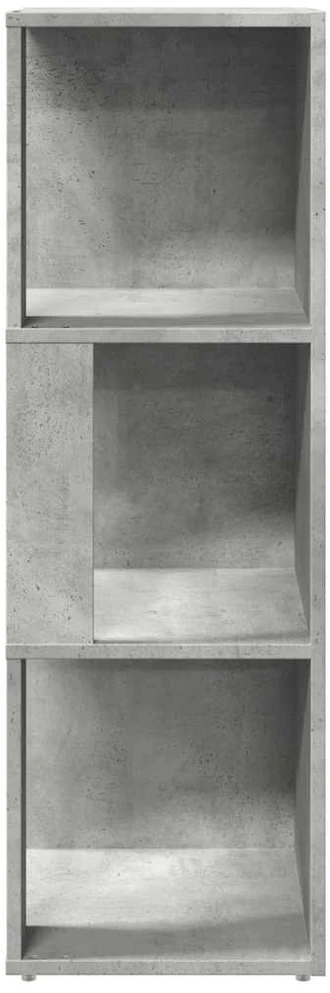 Kampinė spintelė, betono pilka, 33x33x100cm, apdirbta mediena