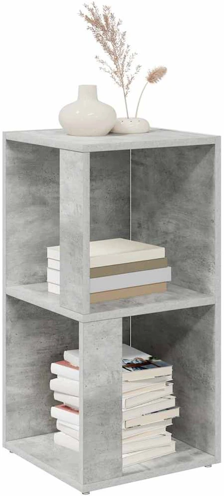 Kampinė spintelė, betono pilka, 33x33x67cm, apdirbta mediena