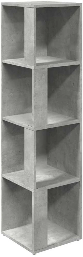 Kampinė spintelė, betono pilkos spalvos, 33x33x132cm, MDP