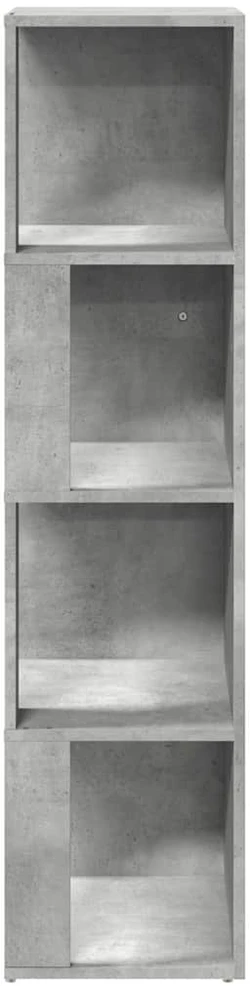 Kampinė spintelė, betono pilkos spalvos, 33x33x132cm, MDP