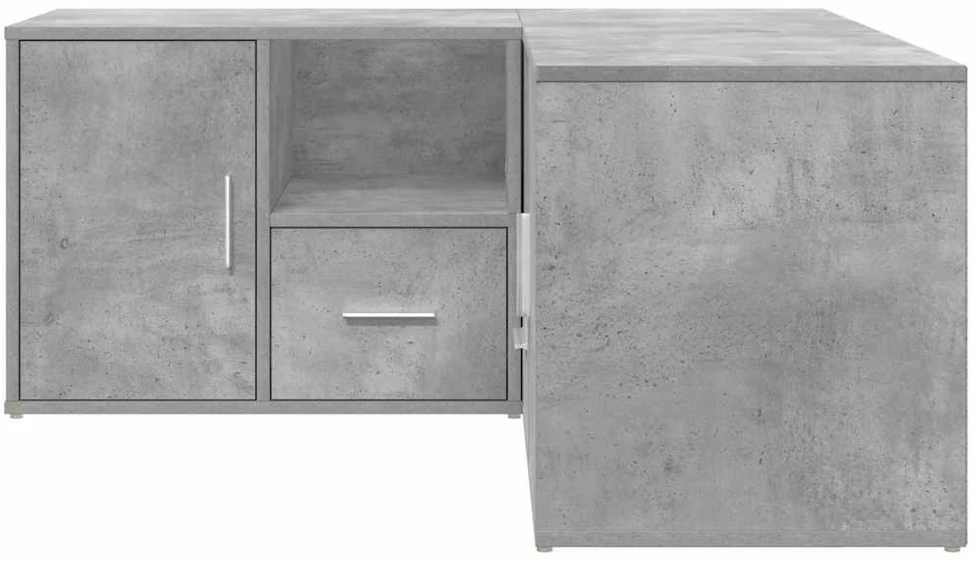 Kampinė spintelė, betono pilkos spalvos, 160x40x45cm, mediena
