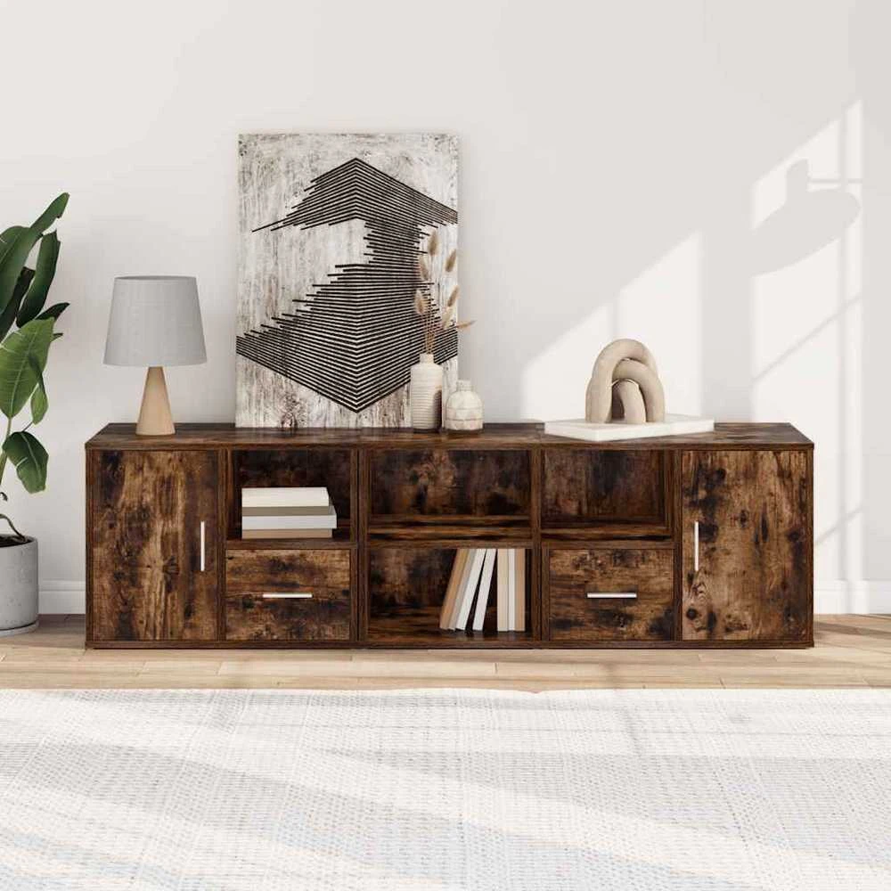 Kampinė spintelė, dūminio ąžuolo, 160x40x45cm, apdirbta mediena