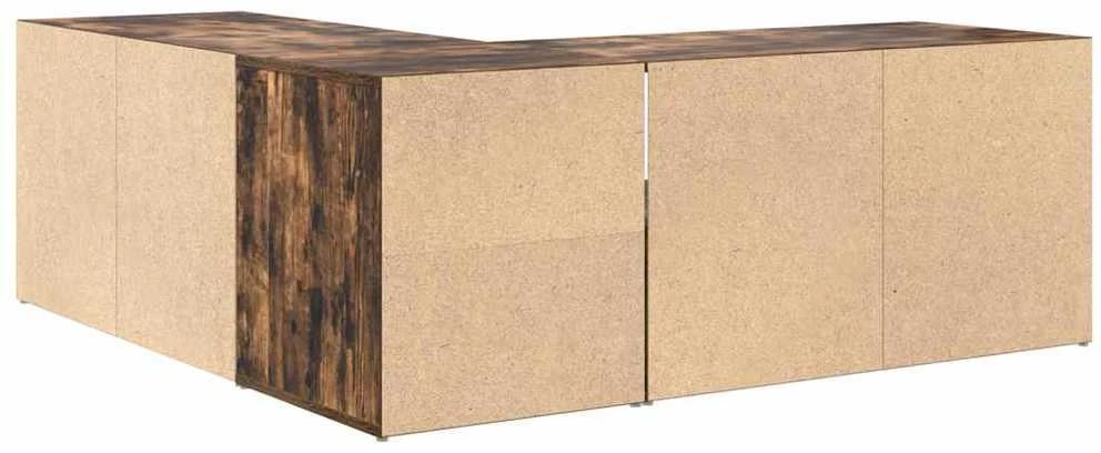 Kampinė spintelė, dūminio ąžuolo, 200x40x45cm, apdirbta mediena