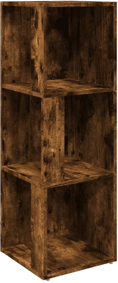 Kampinė spintelė, dūminio ąžuolo, 33x33x100cm, apdirbta mediena