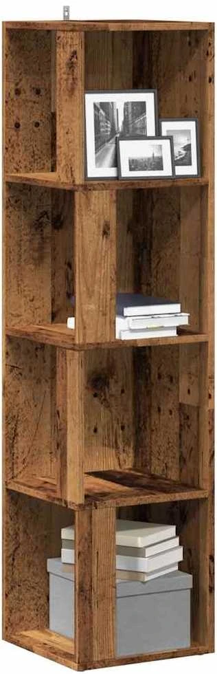kampinė spintelė Old Wood 33x33x132 cm Engineered Wood