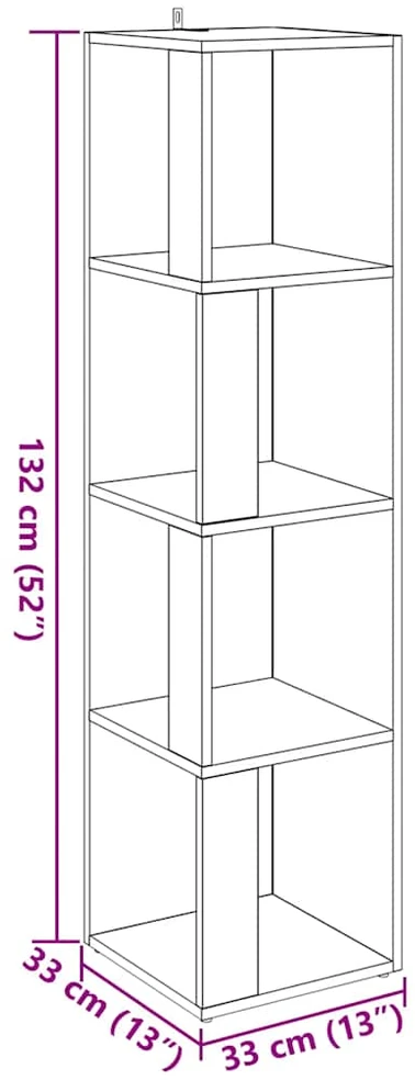 kampinė spintelė Old Wood 33x33x132 cm Engineered Wood