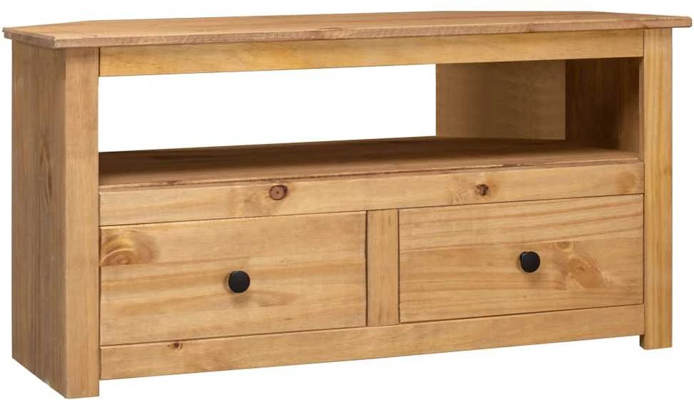 TV staliukas Kampinė TV spintelė Panama, 93x49x49cm, pušies masyvas