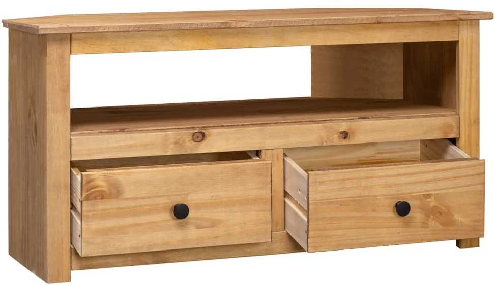 TV staliukas Kampinė TV spintelė Panama, 93x49x49cm, pušies masyvas