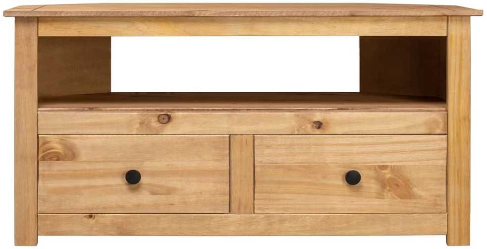 TV staliukas Kampinė TV spintelė Panama, 93x49x49cm, pušies masyvas