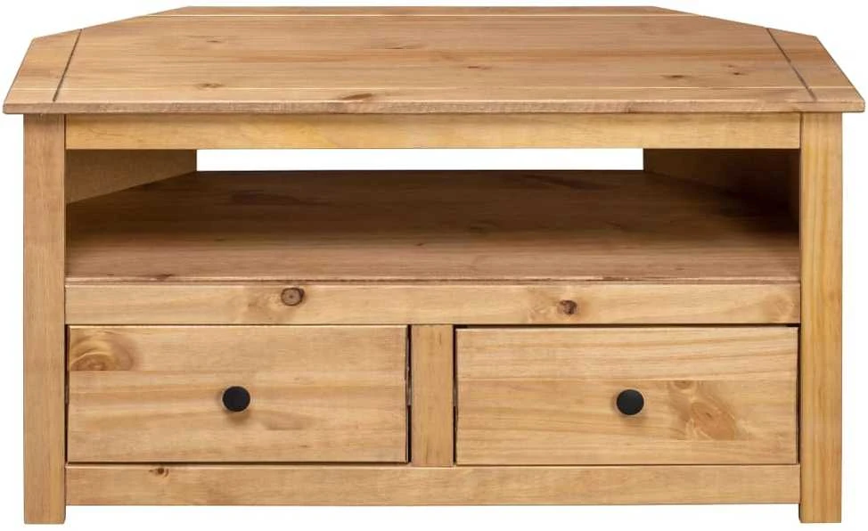 TV staliukas Kampinė TV spintelė Panama, 93x49x49cm, pušies masyvas