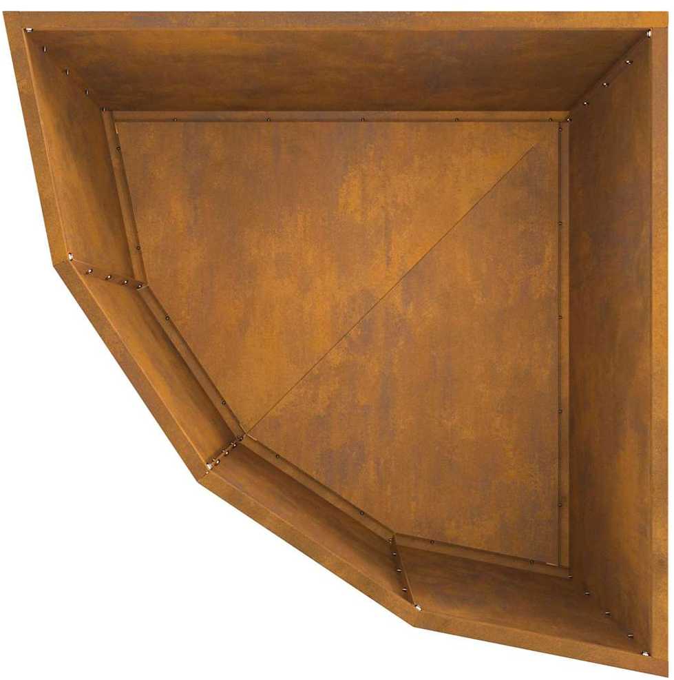 Kampinė Vazonas Rūdijanti 60 x 60 x 50 cm