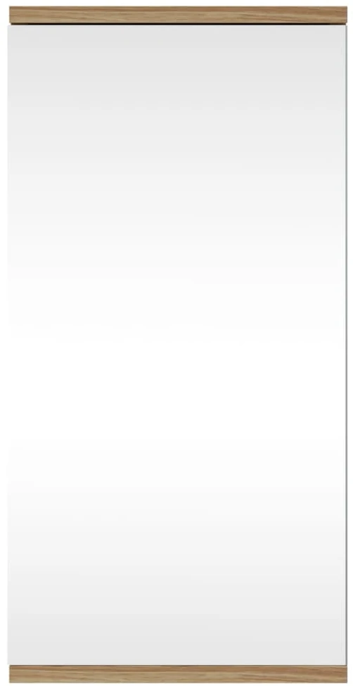Kampinė veidrodinė vonios kambario spintelė, ąžuolo, 30x24x60cm