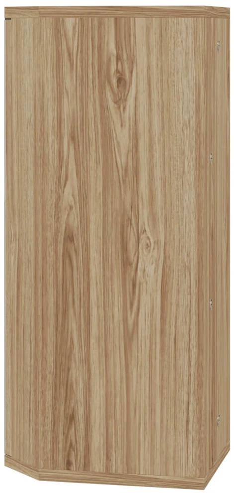 Kampinė veidrodinė vonios kambario spintelė, ąžuolo, 30x24x60cm