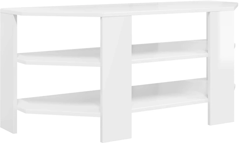TV staliukas KampinėTVspintelė 102x40,5x45cm Aukšto blizgesio balta