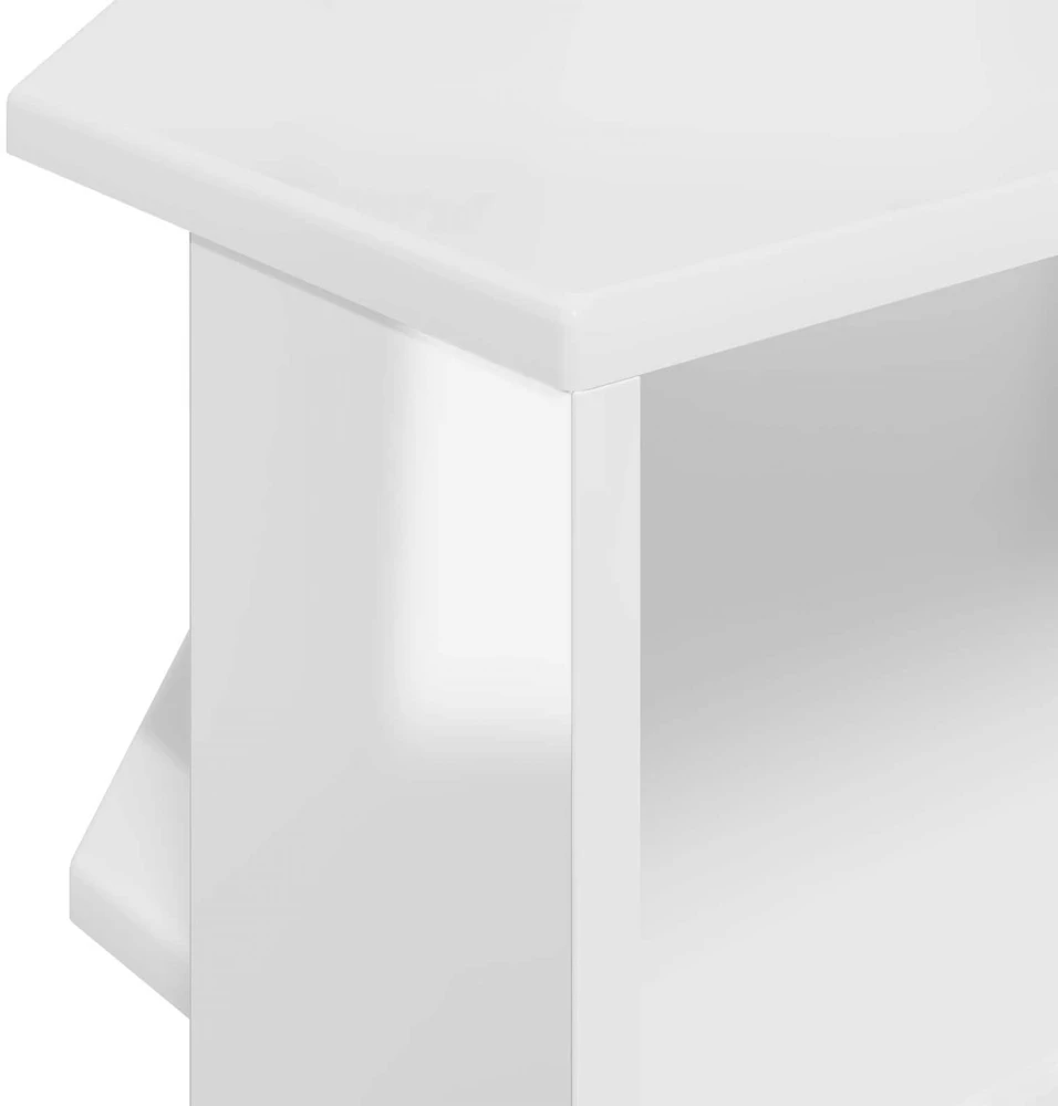 TV staliukas KampinėTVspintelė 102x40,5x45cm Aukšto blizgesio balta